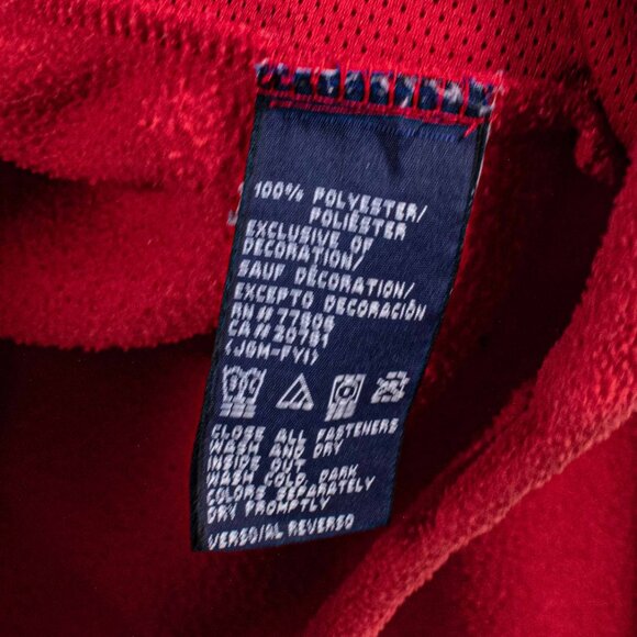 Tommy Hilfiger Flag Spell Out 1/4 Zip Fleece Pullover Medium Y2K Streetwear - Picture 9 of 13